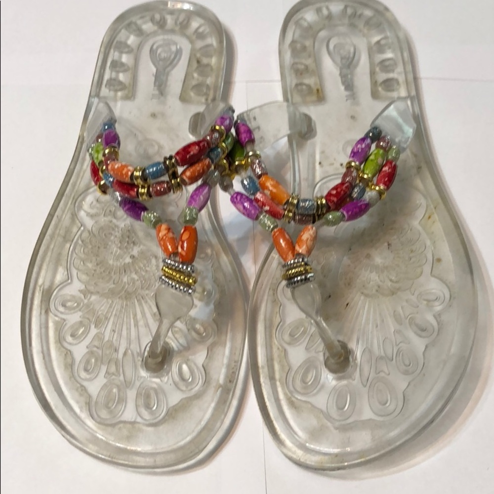 Lane Bryant Beaded Flip Flops